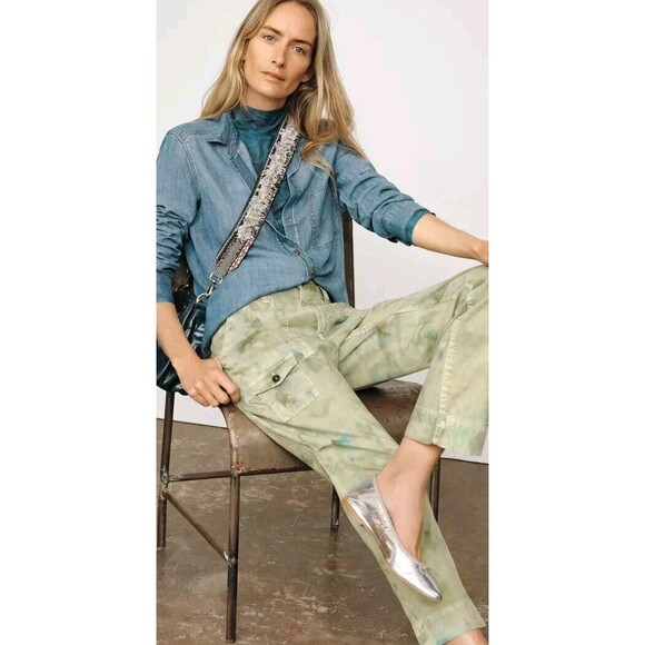 Anthropologie Pants - Anthropologie The Wonderer Cargo Pants 28 Cropped Tie Dye Utilitarian Gorpcore